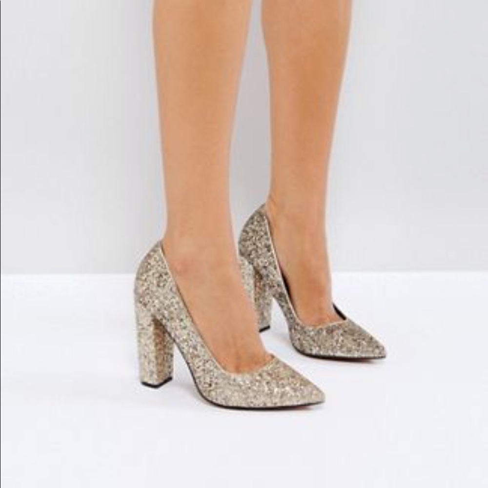 ASOS Panama gold heels